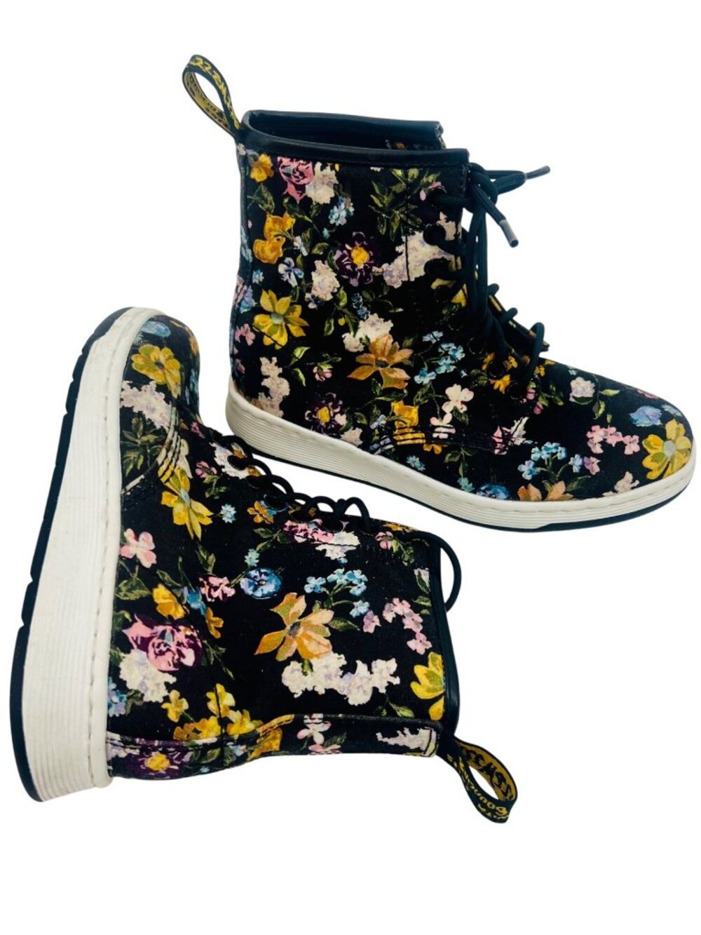 Dr. Martens Newton Floral Canvas Shoes 6 | 90s Grunge Indie Sleaze Dark Coquette